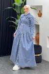 Meriç Kot Elbise Açık Mavi