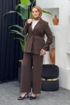 Mina Ceket Pantolonlu Takım Acı Kahve