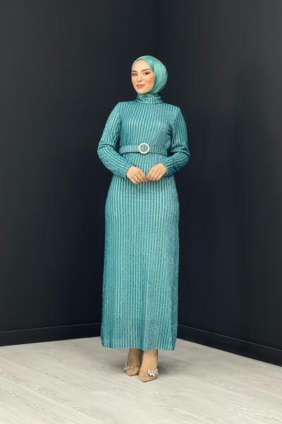 Nagihan Payetli Abiye Su Yeşili