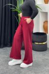 Özge Bol Paça Pantolon Bordo