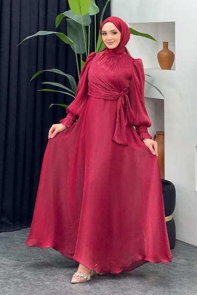 Şanlı Janjan Abiye Bordo