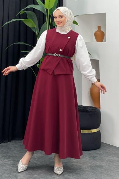 Senem Etekli Takım Bordo