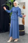 Şeyda Etekli Takım İndigo Mavisi