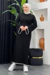 Sıcak Triko Elbise Siyah