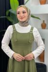 Sülfür Gabardin Jile Fıstık Yeşili