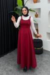 Sülfür Gabardin Jile Bordo