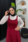 Sülfür Gabardin Jile Bordo
