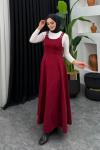 Sülfür Gabardin Jile Bordo