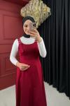 Sülfür Gabardin Jile Bordo