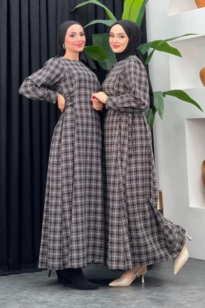 Tüvit Bağcıklı Elbise Siyah