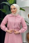 Tüvit Gömlek Etekli Takım Pembe