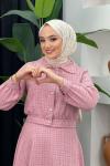 Tüvit Gömlek Etekli Takım Pembe