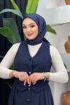 Tüvit Yelek Etekli Takım Lacivert