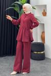 Uğur Pantolonlu Takım Bordo