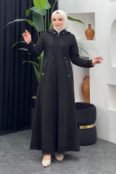 Yağmur Süet Pardesü Siyah