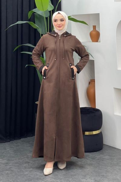 Yağmur Süet Pardesü Kahverengi